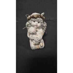 Vintage Dreamsicles 10658 Golden Forever Friends Angel Lamb Christmas Ornament